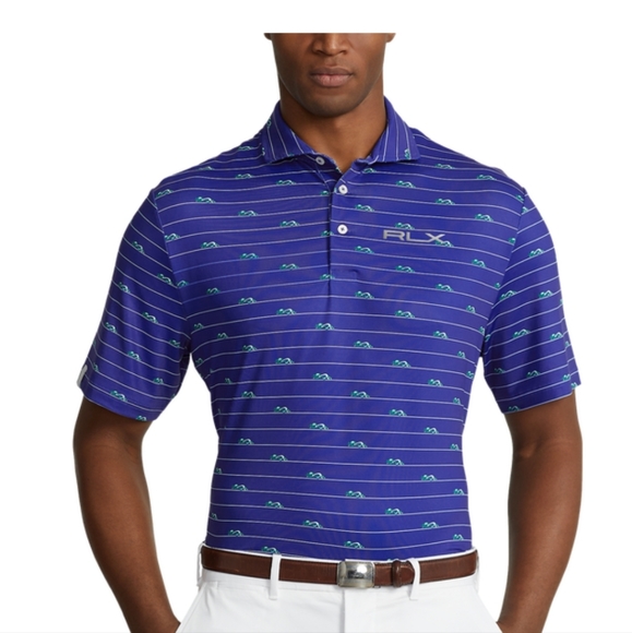 SOLD!!! $115 Ralph Lauren RLX Mens Short sleeve Golf Shirt. Blue.  Med - Picture 1 of 12
